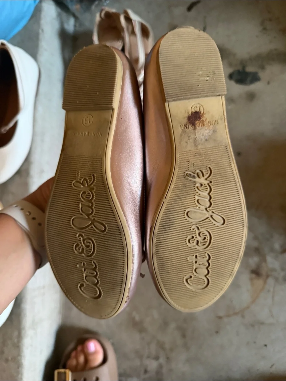 Cat & Jack Rose Gold Ballet Flats with Bow